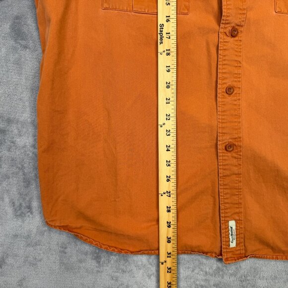 Eddie Bauer Elkhorn Shirt Mens XL Orange Legend Heavy Twill Hunting Long Sleeve - Picture 6 of 8
